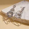 Simple Pendant Earrings Multi-layers Dangle Earrings Creative Round Hollow Earrings  Date Night