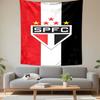 Sao Paulo Football Club Crest Wall Tapestry SPFC Red White Black Tricolor Fan Decor for Bedroom Man Cave Gift