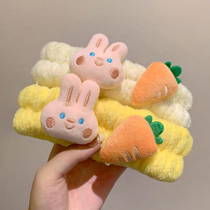 Cute Cartoon Plush Hair Tie Headband - Women's Makeup & Face Wash Accessory