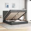 VidaXL Ottoman Bed Frame with Mattress Dark Grey 180x200 Cm Fabric 3313176