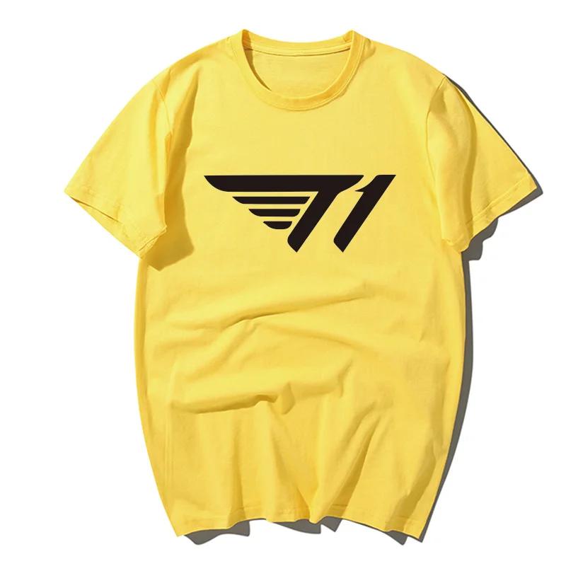 Alliance Game SKT T1 Team Uniform Faker Neues Herren- und Damen Skt1 Peripherie Kurzärmeliges Lockeres Baumwoll-T-Shirt Grafik-T-Shirts