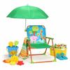 Chaise Enfant Pliante avec Parasol TOFFY Design Amusant pour Jardin Plage et Maison