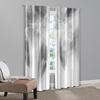 2pcs, Creative Curtains  print Gray & White Feather Print Polyester (without rod) Decorations For Home Perfect for Living
