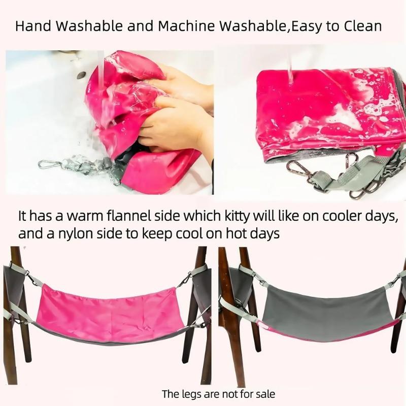 Hanging Cat Hammock, Pet Hammock for Cage, Adjustable Cat Bed Two Sides Comfortable/Waterproof Resting Sleepy Pad for Cats Small