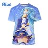 Letní Klasické Anime Pánské Ležérní Tričko Nové KonoSuba 3D Tištěné Osobnostní Street Harajuku Cool Krátký Rukáv Top