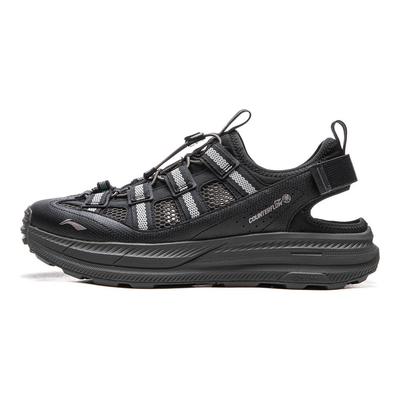 Li Ning Outdoor CF Tracing, Hongtong Synthetic Leather, Textile River Trekking Shoes Men's Night Black AHLW003-1