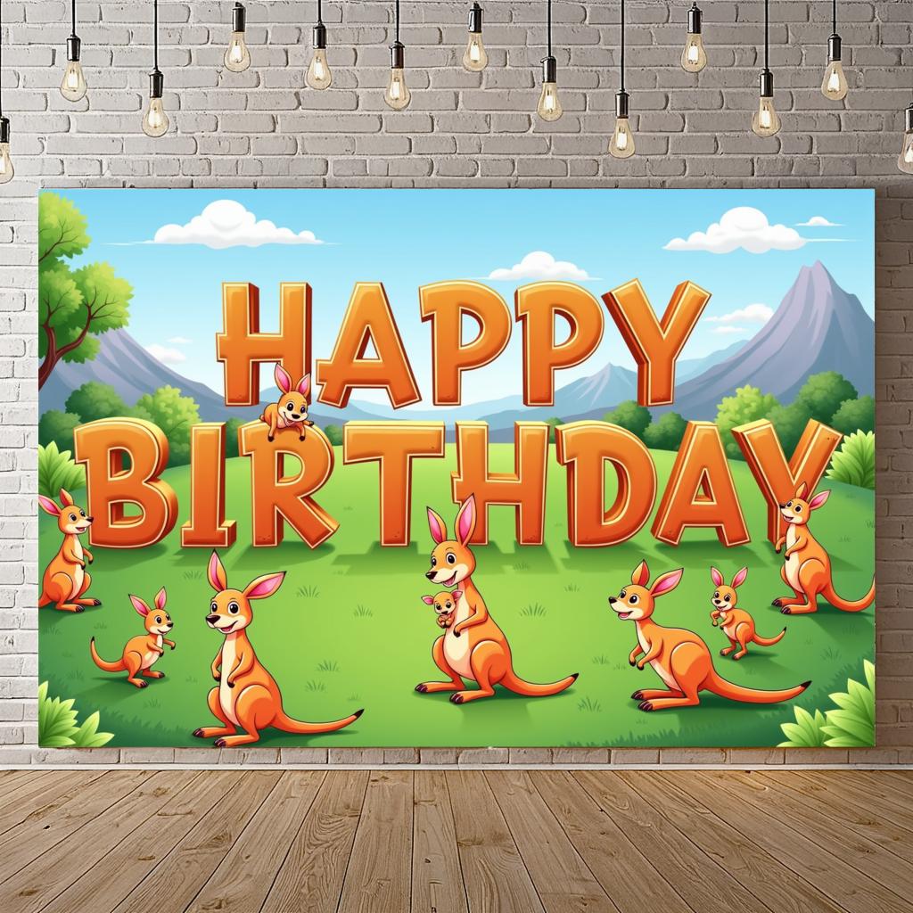 Cute Animals Birthday Decor Animal Theme Banner Photo Prop for Family Gathering Holiday Celebration Outdoor Celebration