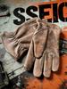 First Layer Cowhide Retro Riding Gloves - Irregular Color, Outdoor Protection & Driving Handling Gloves
