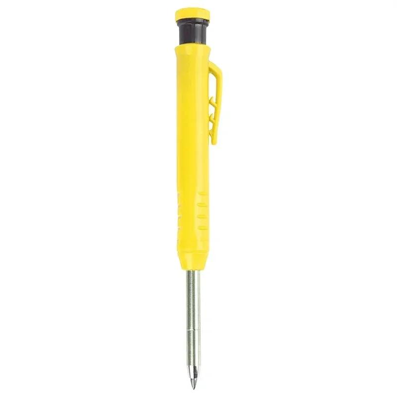 Solid Carpenter's Pencil Woodworking Mechanical Pencil Deep Hole Marker Construction Marking Tools Refill Leads Marking Tools