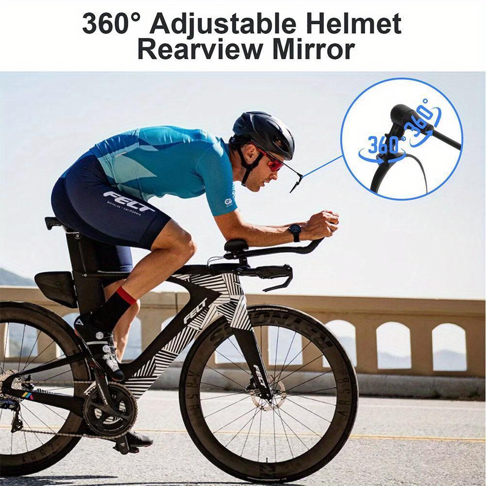 1 ks zpětné zrcátko cyklistické helmy 360 stupňů nastavitelné širokoúhlé lehké zrcátko pro jízdu na kolo zpětná zrcátka na kolo příslušenství
