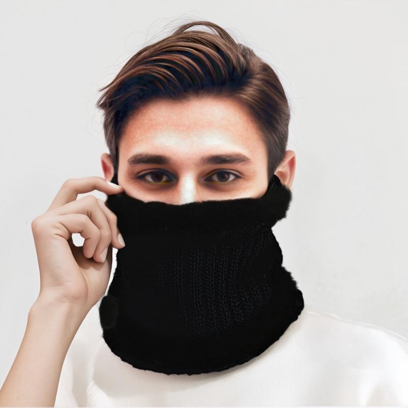 New Unisex Velvet Warm Pullover Neck Gaiter - Versatile Woolen Winter Neck Warmer for Outdoor Cold Protection