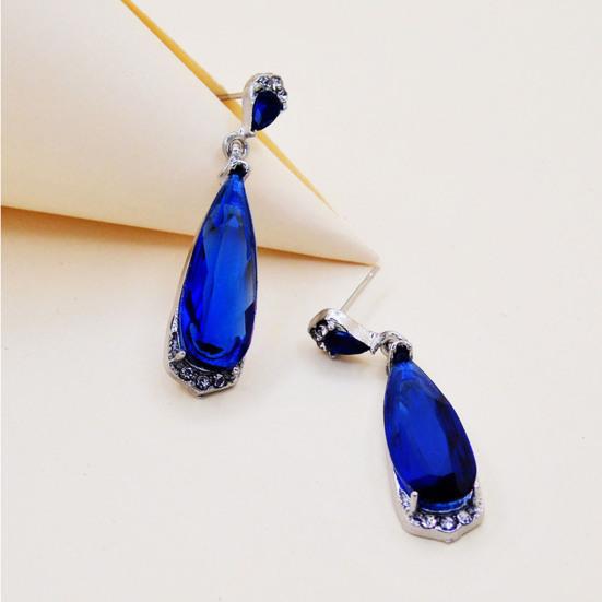 1 Paio Orecchini da Donna a Forma di Goccia d'Acqua Strass Lucenti Antiallergici Leggeri Decorazione Orecchio Gioielli Ballo di Fine Anno Cocktail Party Orecchini Pendenti