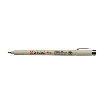 Felt Pen - SAKURA - PIGMA GRAPHIC 2 - 2 Mm - Black - Ballpoint Tip