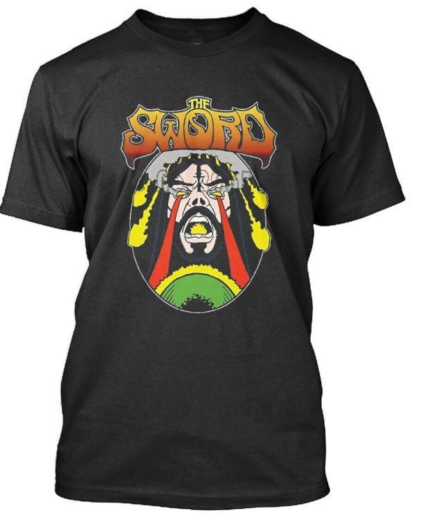 The Sword Тяжелый Металл Американская Группа Черная Футболка Унисекс Футболка XXL