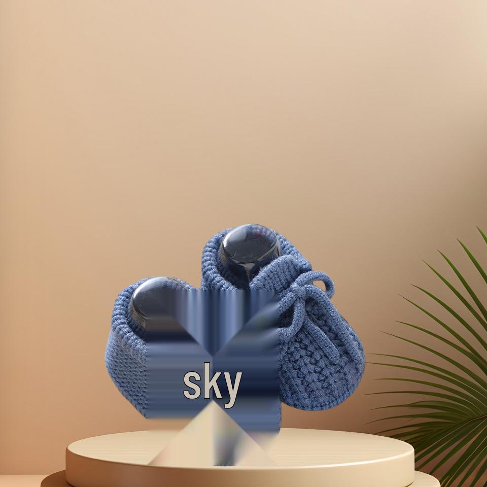 

Handmade Baby Walking Shoes and Socks 12# for 9-12 months джинсовий синього кольору