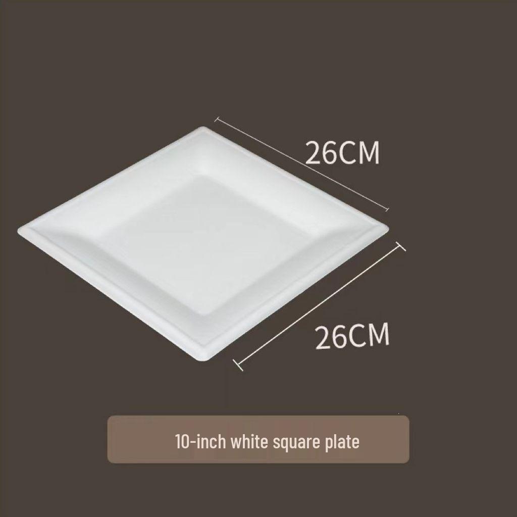 Eco-Friendly Disposable Paper Plates for BBQ, Cake, DIY Crafts, and Kindergarten - Thickened Round and Square Shapes
