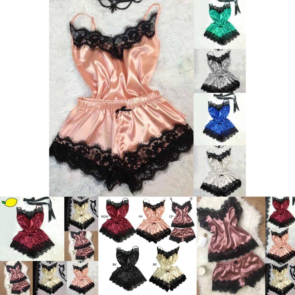 Luxurious Women Lingerie Silk Lace Robe Dress Babydoll Nightdress Sleepwear Set