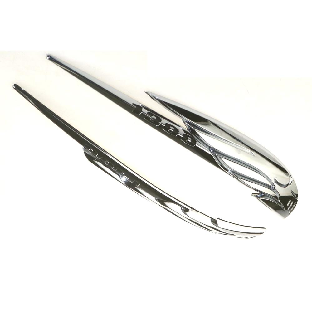 VTX 1300 Motorcycle Chrome ABS Fuel Gas Tank Emblem Badge Decoration 3D Decals Stickers KitFor Honda VTX1300 1300T 1300S