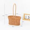 Handwoven Storage Basket Vegetable Flower Plant Hand Baskets Rattan Snack Bread Picnic Basket Desktop Sundries Organizer