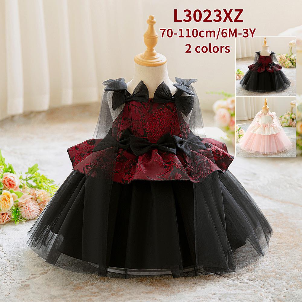 Elegant Princess Dress: Fluffy Soft Gauze Bow Skirt for Girls' Birthdays