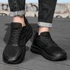 Casual Sneakers Men Shoes Anti-slip Thick Sole Outdoor Sports Shoes Men Lace-up Comfortable Soft Breathable Shoes Men