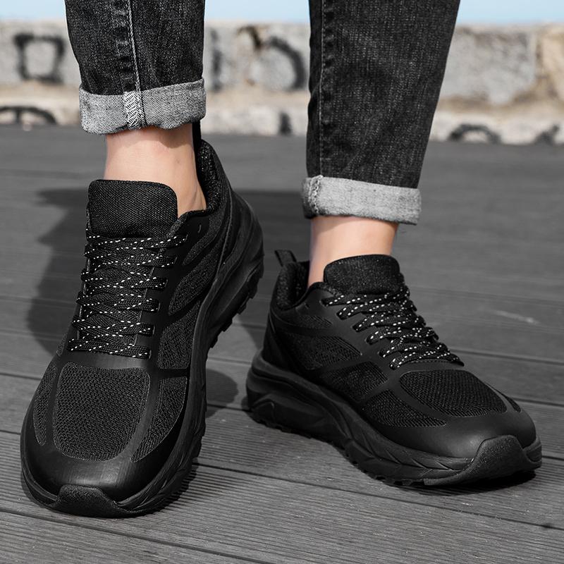 Casual Sneakers Men Shoes Anti-slip Thick Sole Outdoor Sports Shoes Men Lace-up Comfortable Soft Breathable Shoes Men