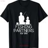 Fishing Partners For Life Father And Son Matching Outfits T Shirt Vintage Washed Casual Homme Unisex Comfortable Streetwear