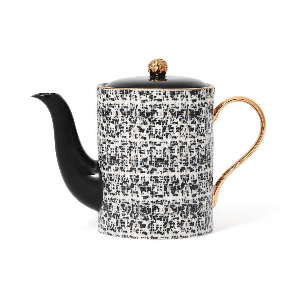 Francfranc Tweed Teapot, Black