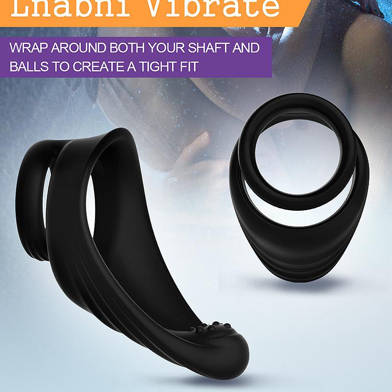 Samox Silikon Penisring Hodensack Bind Cockring Sexspielzeug für Männer Erektion Prostata Massage Dual Ring Verzögerung Ejakulation Sperrring