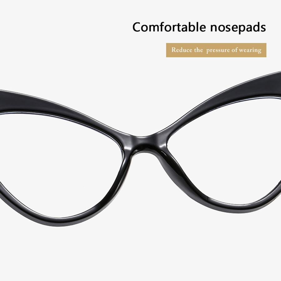 Dreieckiges Cat-Eye-Brillengestell mit großem Rahmen