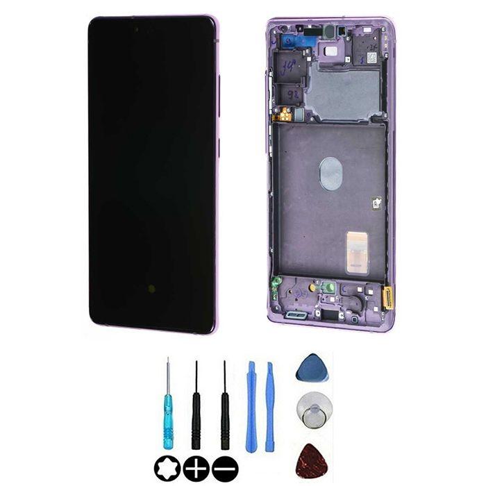 Écran LCD - SAMSUNG - Galaxy S20 FE 5G (G781B) - Vitre tactile assemblée sur châssis - Violet