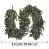 6ft Pine Garland for Christmas - Artificial Cedar Wreath with Real-Touch Needles for Fireplace, Table, and Home Decoration