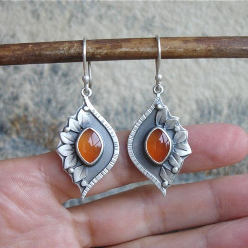 Luxury Green Zircon Drop Shape Boho Earrings for Women Fashion Engagement Zircon Long Purple Stone Dangle Earrings