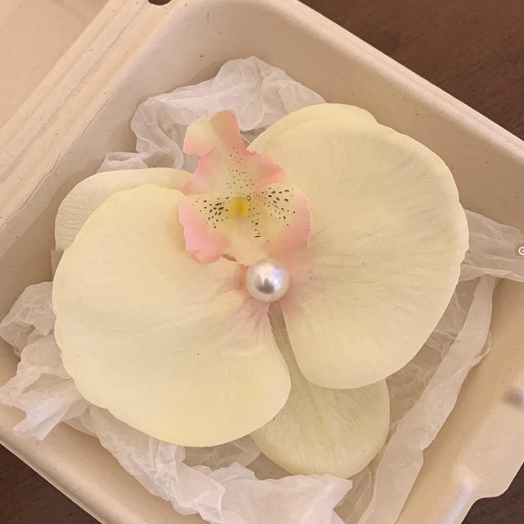 Cute Elegant Orchid Hair Clip For Woman Artificial Flower Hairpins Wedding Party Hair Accessories Gifts