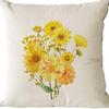 Plant and Flower Pillowcase American Pastoral Linen Pillowcase Cushion Cover Home Sofa Car