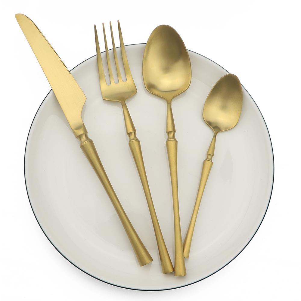 Purple Cutlery Stainless St Steel Matte Polishing Black Dinnerware Set Tableware Dinner Knife Fork Soup Kitchen Accessories