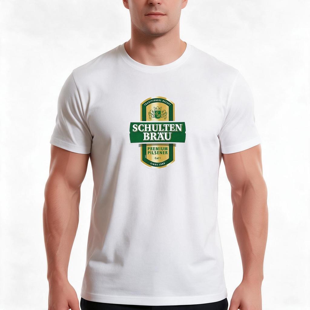 Schultenbrau Bier Logo T-Shirt Sommer Lässig Baumwolle T-Shirt Übergroß Streetwear Oberteile Vintage Grafikdruck Unisex Unisex Unisex