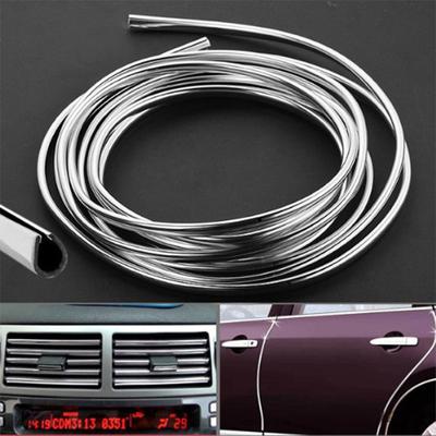 5M Car Door Edge Scratch Protection Strip Bumper Anti-collision Strip DIY Silver PVC Molding Decorative Strip Auto
