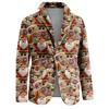 Herren Hässlicher Weihnachten Kord Warmtaschen Anzugjacke Strickjacke Herren Freizeitanzug