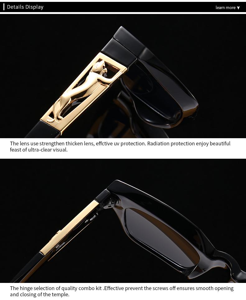 Foreign Trade  Popular Modern Sunglasses European And American Street Photography Ins Popular Model Square Sunglasses For Women 1736