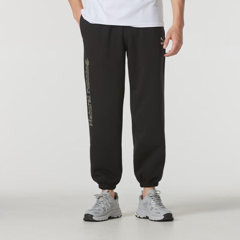 Puma Letter Training Comfortable Breathable Casual Pants Unisex pants Black 629034-01