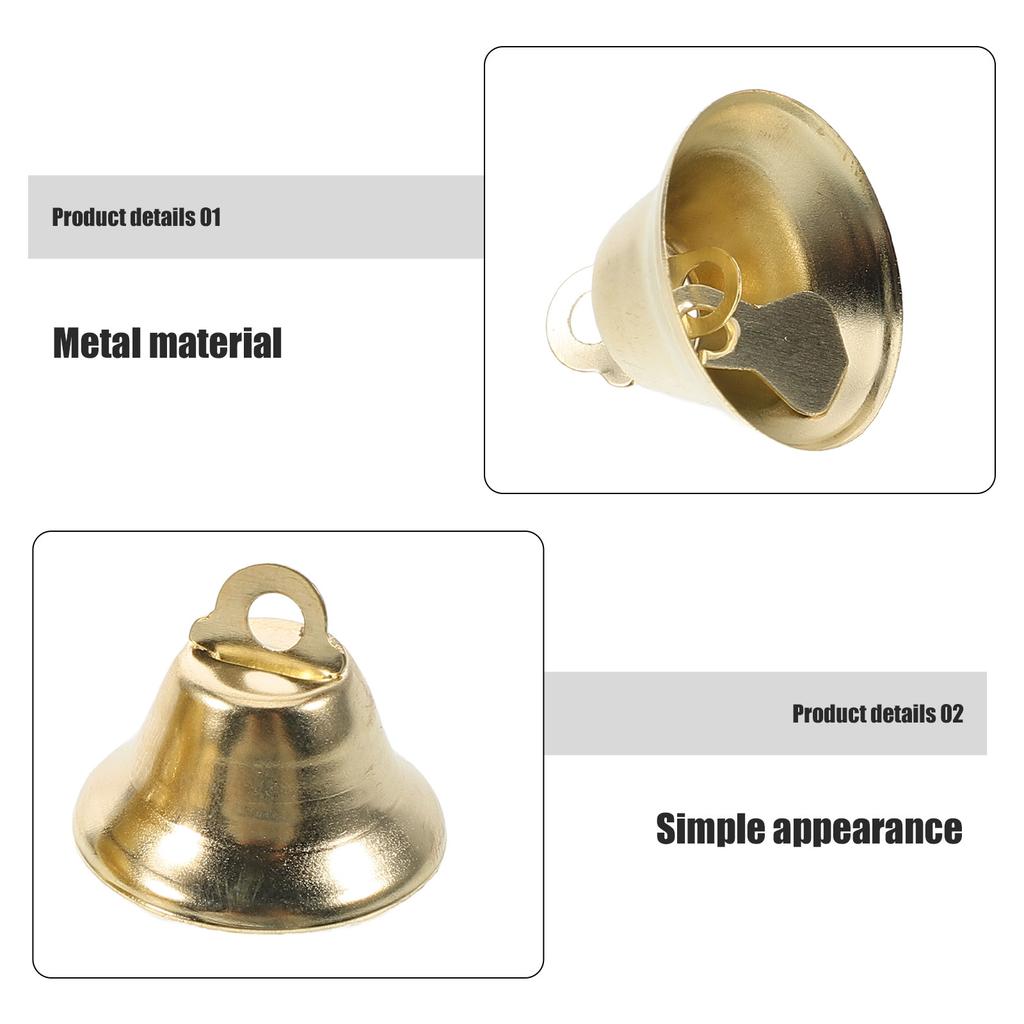 10Pcs Golden Small Bells Metal Xmas Decorations Musical Christmas Tree Ornaments Jingle Bells Pendant DIY Crafts