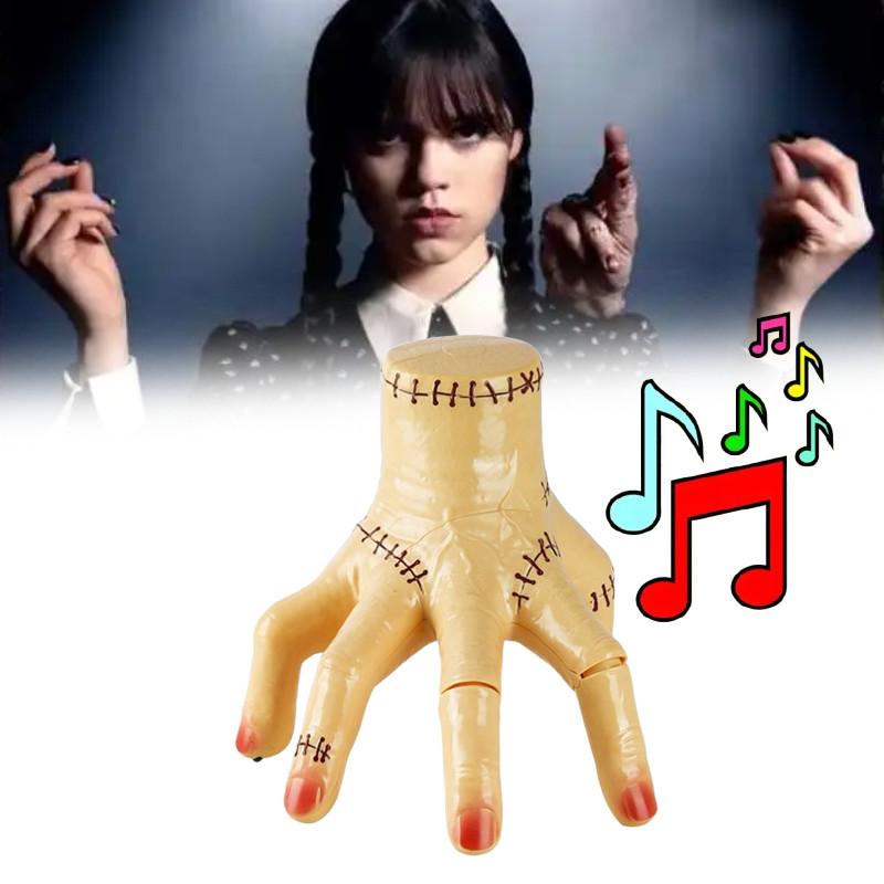 Wednesday Addams Thing Halloween Krabbelnde Hand Spielzeug Mit Lichtern Musik Spaß Streich