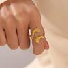 Unique Design Stainless Steel Hug Rings for Women Men Creative Charm Hiphop Open Rings Christmas Day Gifts Jewelry Accessories