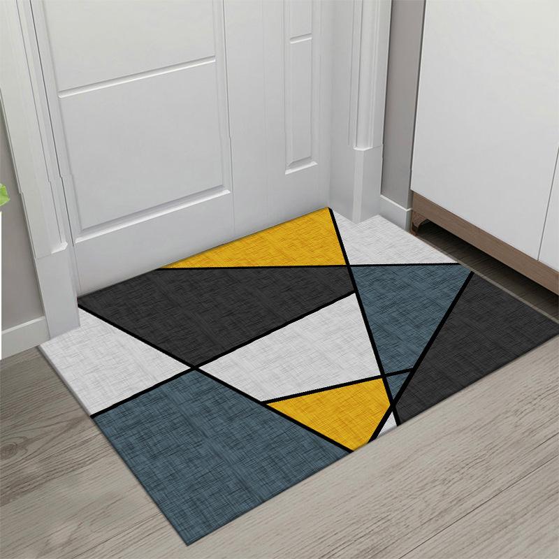 Nordic Wind Crystal Velvet Floor Mat Absorbent Non-slip Mat for Bathroom Door Household Dirty and Washable Door Mat