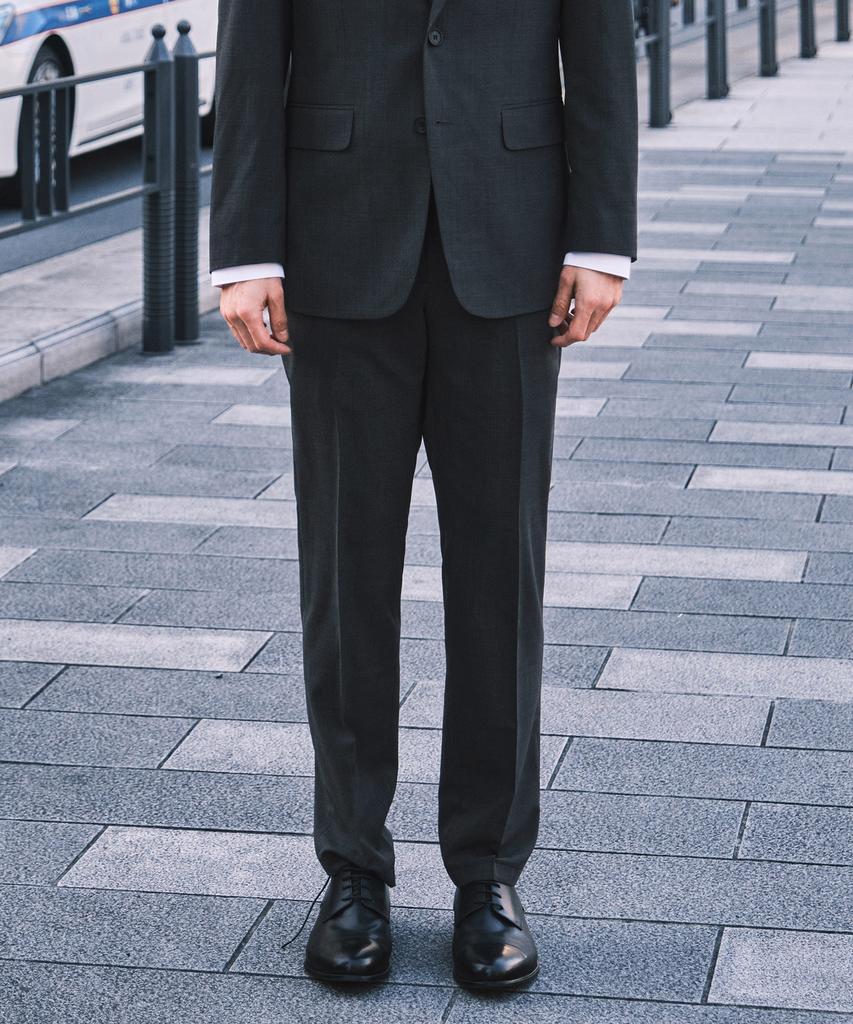 STCO Tw Check Suit Pants Charcoal_Grey (Classic Fit)_Sslxb62Ccc