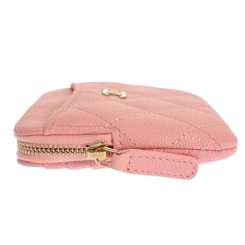 Chanel AP2061_B10583_U2360 Coin Case Pink Caviar Skin Women