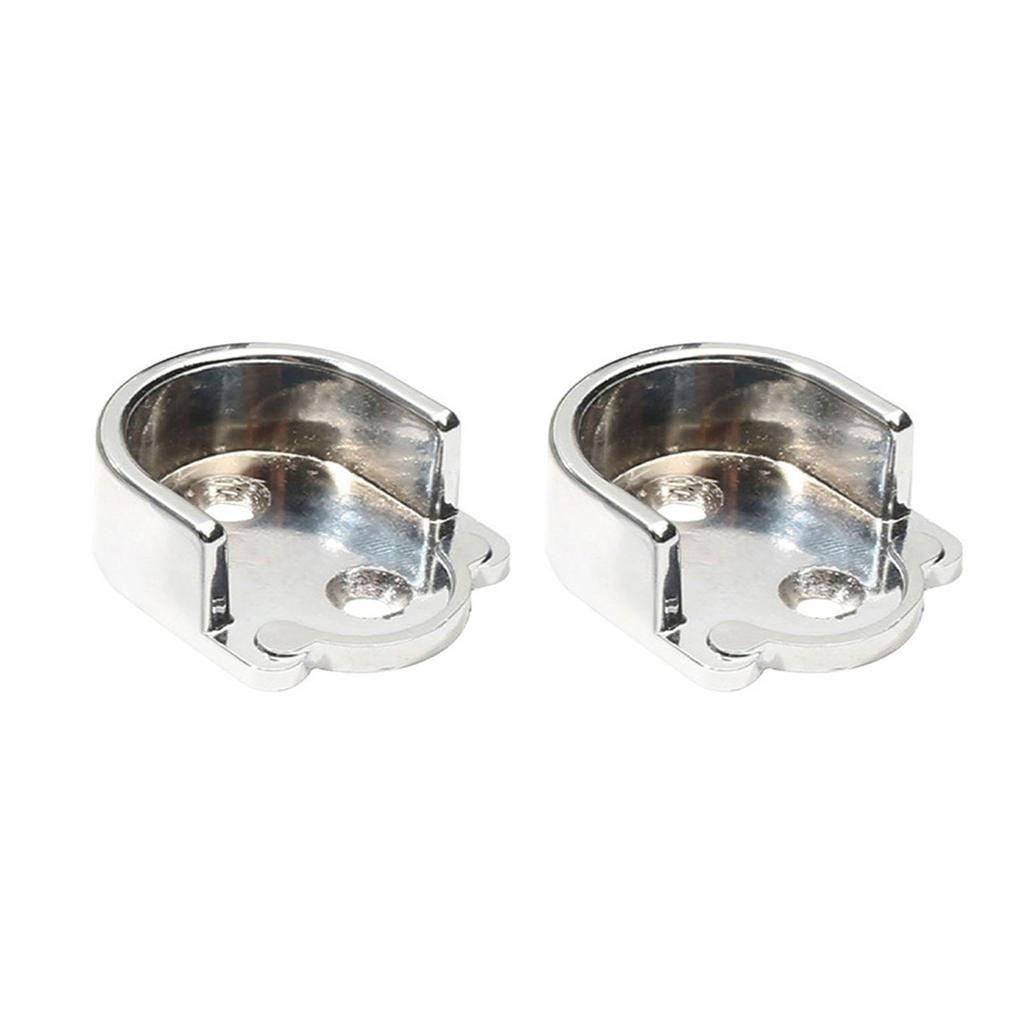 Pack of 2 Rail Mount Closet Clothes Tube Holder Rail End Support Holder Closet Rail Mount Simple Install for Clothes