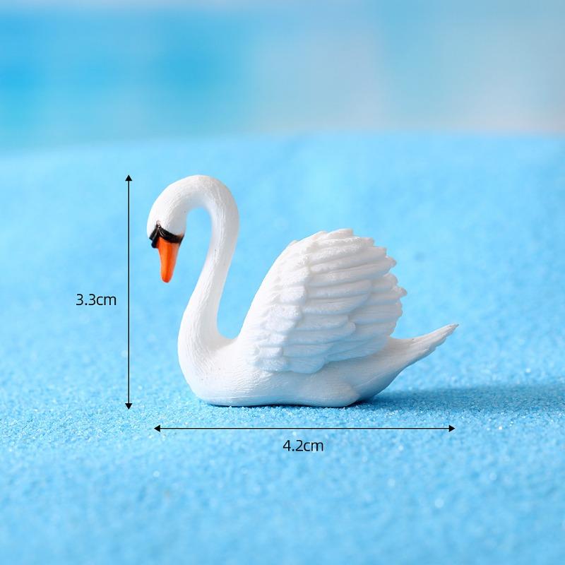 

Микроландшафтные украшения, украшения для суккулентов, черно-белые лебеди, фигурки животных, бонсай и маленькие пластиковые украшения