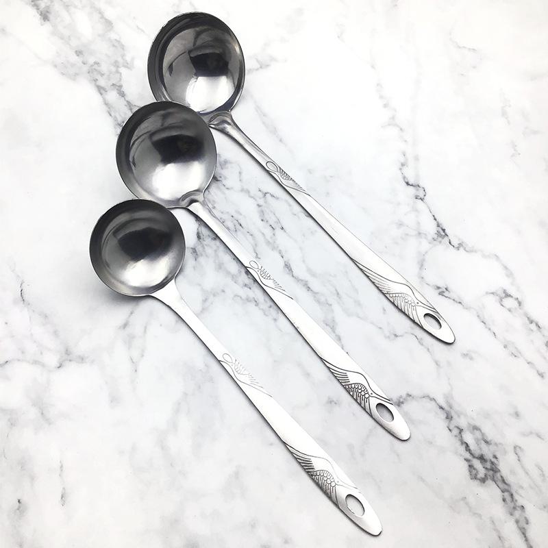 Oală de supă Scurătoare Lingură Rezistent la temperaturi înalte Mâner lung Oală suspendată din oțel inoxidabil pentru bucătărie